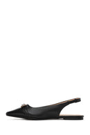 Women's Black Open Back Classic Ballerinas | Derimod