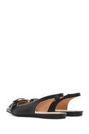 Women's Black Open Back Classic Ballerinas | Derimod