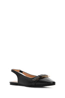 Women's Black Open Back Classic Ballerinas | Derimod