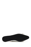 Women's Cream Open Back Classic Ballerinas | Derimod