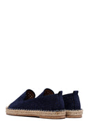 Woman Navy Blue Mesh Suede Espadrilles | Derimod