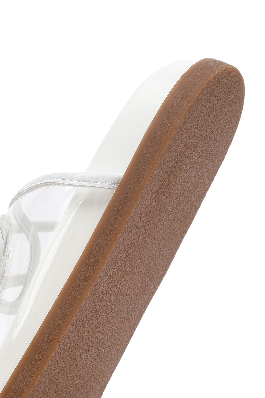 Women's White Double Buckle Slippers