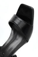 Women's Black Ankle Buckle Thick Heel Sandals | Derimod