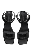 Women's Black Ankle Buckle Thick Heel Sandals | Derimod