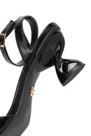 Women's Black Ankle Buckle Thick Heel Sandals | Derimod
