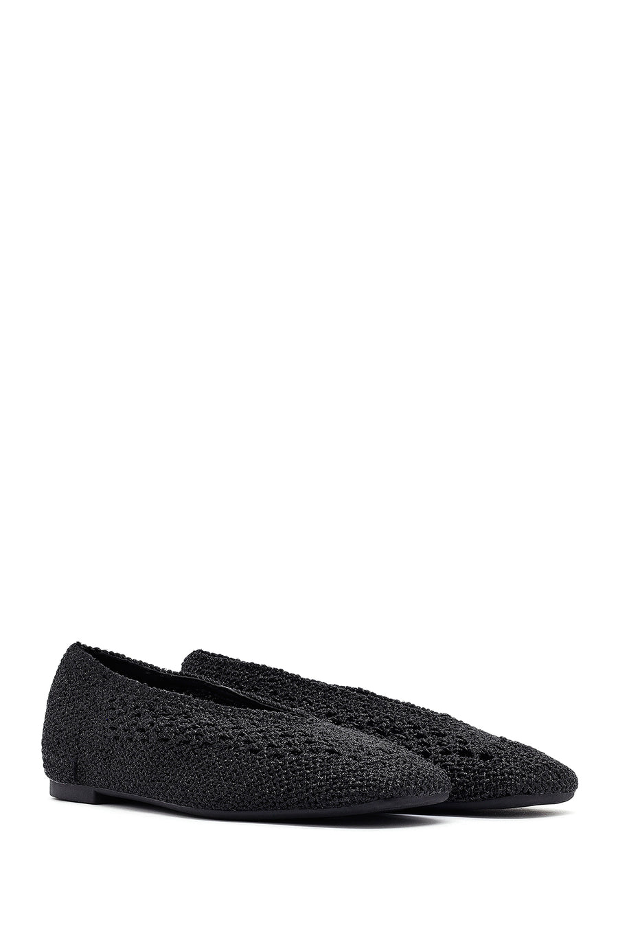 Women's Black Glitter Ballerina