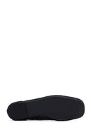 Women's Black Glitter Ballerina | Derimod