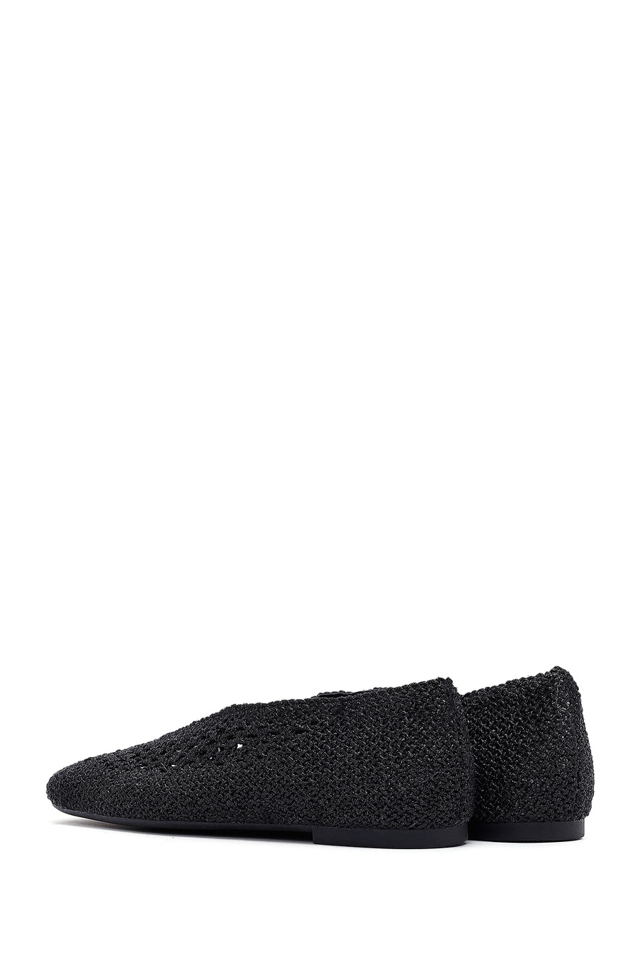 Women's Black Glitter Ballerina