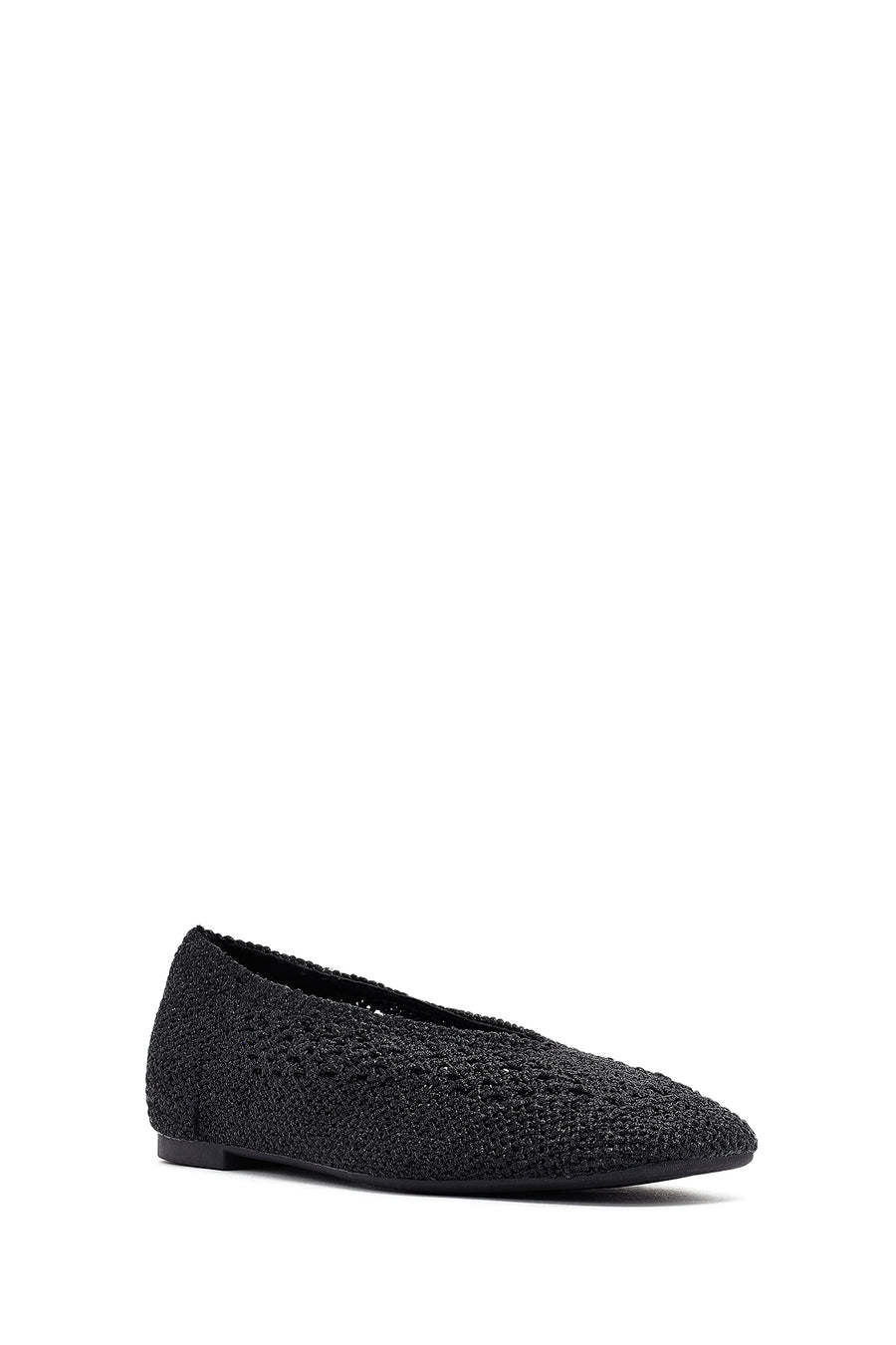 Women's Black Glitter Ballerina