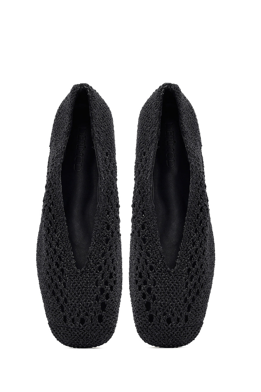Women's Black Glitter Ballerina