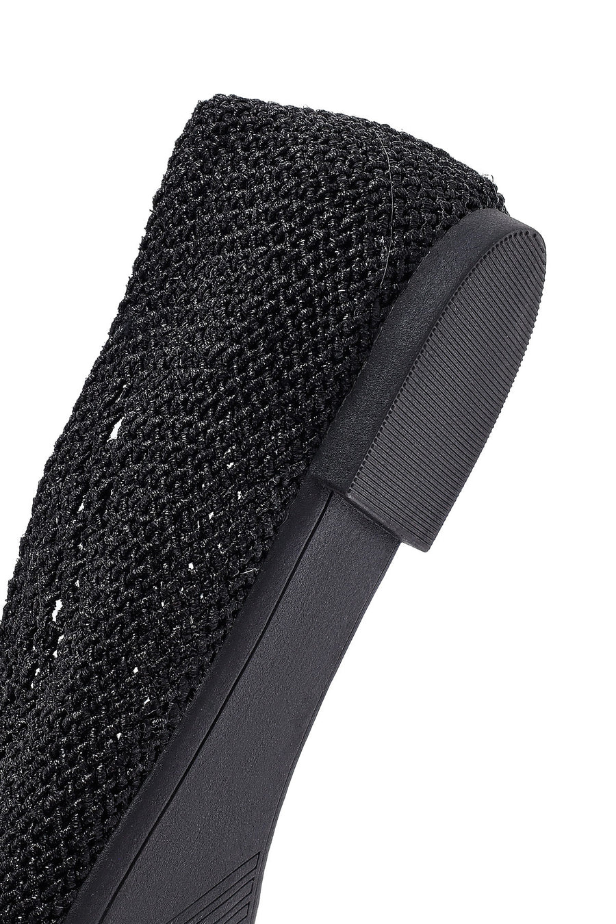 Women's Black Glitter Ballerina