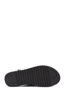 Women's Brown Back Buckle Thick Soled Straw Sandals | Derimod