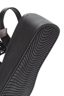 Women's Black Ankle Buckle Thick Soled Sandals | Derimod