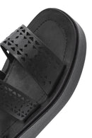 Women's Black Ankle Buckle Thick Soled Sandals | Derimod