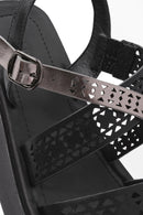 Women's Black Ankle Buckle Thick Soled Sandals | Derimod