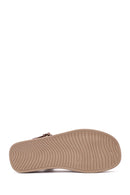 Women's Bronze Ankle Buckle Thick Soled Sandals | Derimod