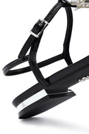 Women's Black Stone Flip Flops Sandals | Derimod