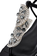 Women's Black Stone Flip Flops Sandals | Derimod