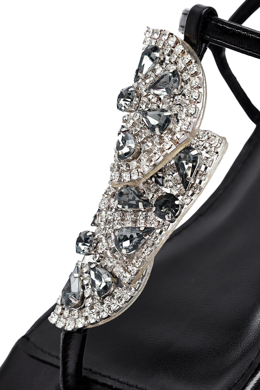 Women's Black Stone Flip Flops Sandals