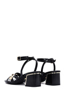 Women's Black Ankle Buckle Low Heel Sandals | Derimod