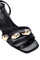 Women's Black Ankle Buckle Low Heel Sandals | Derimod