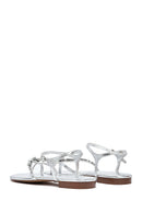 Women's Silver Stone Flip-Flop Sandals | Derimod
