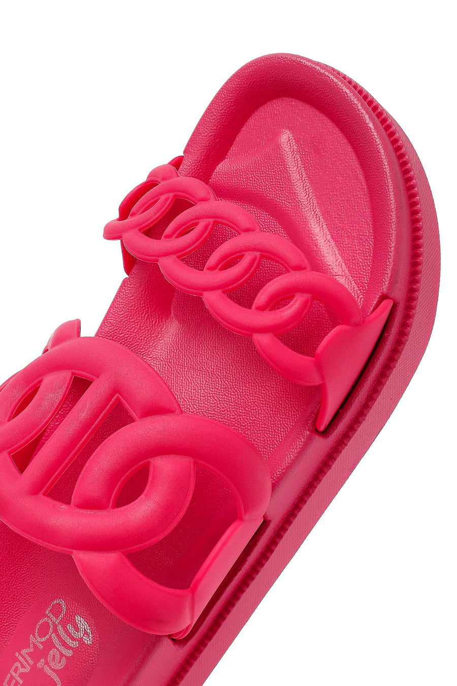 Women's Pink Glitter Jelly Slippers