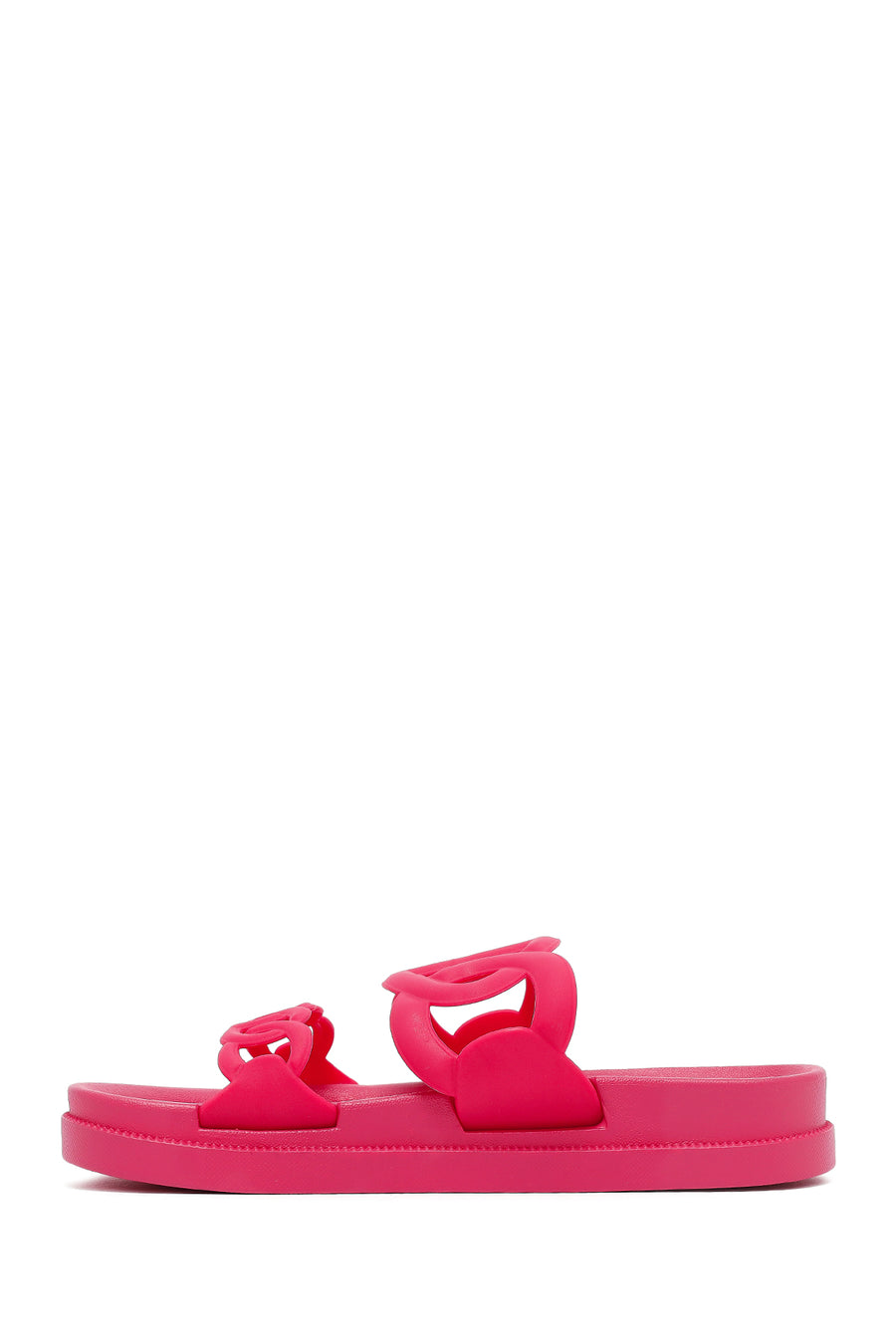 Women's Pink Glitter Jelly Slippers