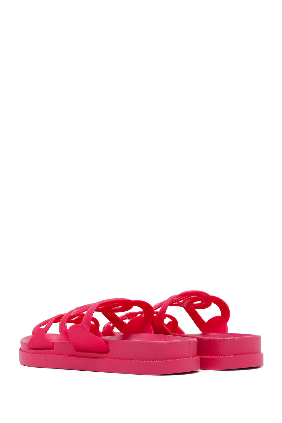 Women's Pink Glitter Jelly Slippers