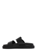 Women's Black Buckled Slippers | Derimod