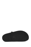 Women's Black Buckled Slippers | Derimod