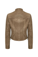 Brazil Women's Mink Short Leather Jacket | Derimod