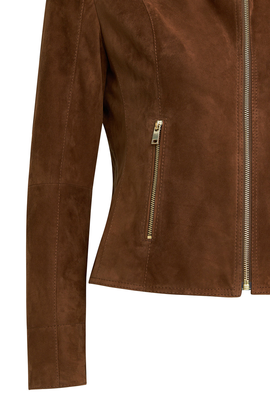 Lara Women's Brown Short Suede Leather Jacket