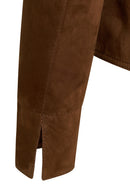 Lara Women's Brown Short Suede Leather Jacket | Derimod