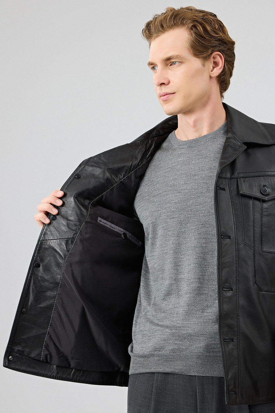 Axel Men's Black Leather Jacket