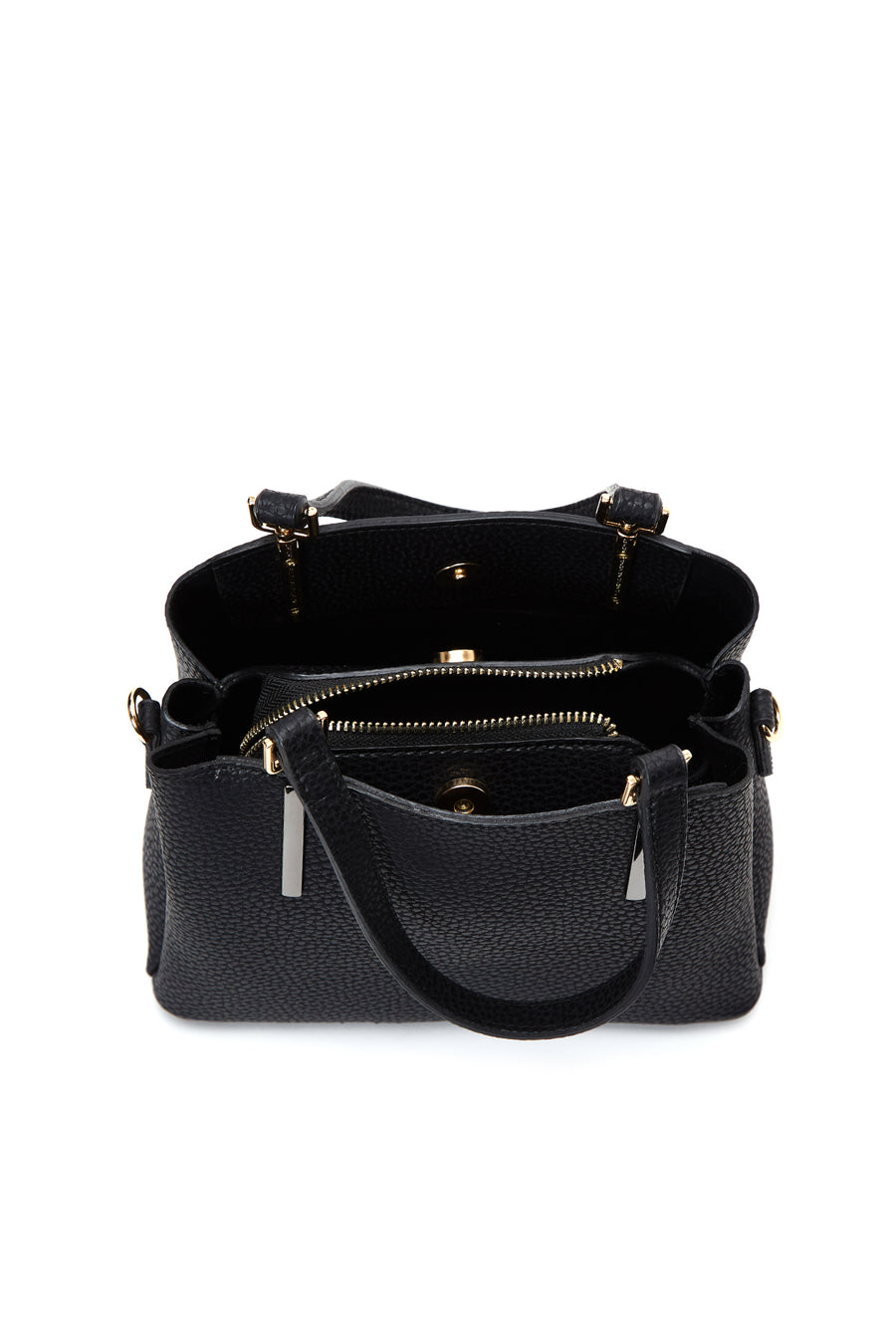 Women's Black Long Strap Printed Mini Shoulder Bag