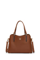 Women's Tan Long Strap Printed Mini Shoulder Bag | Derimod