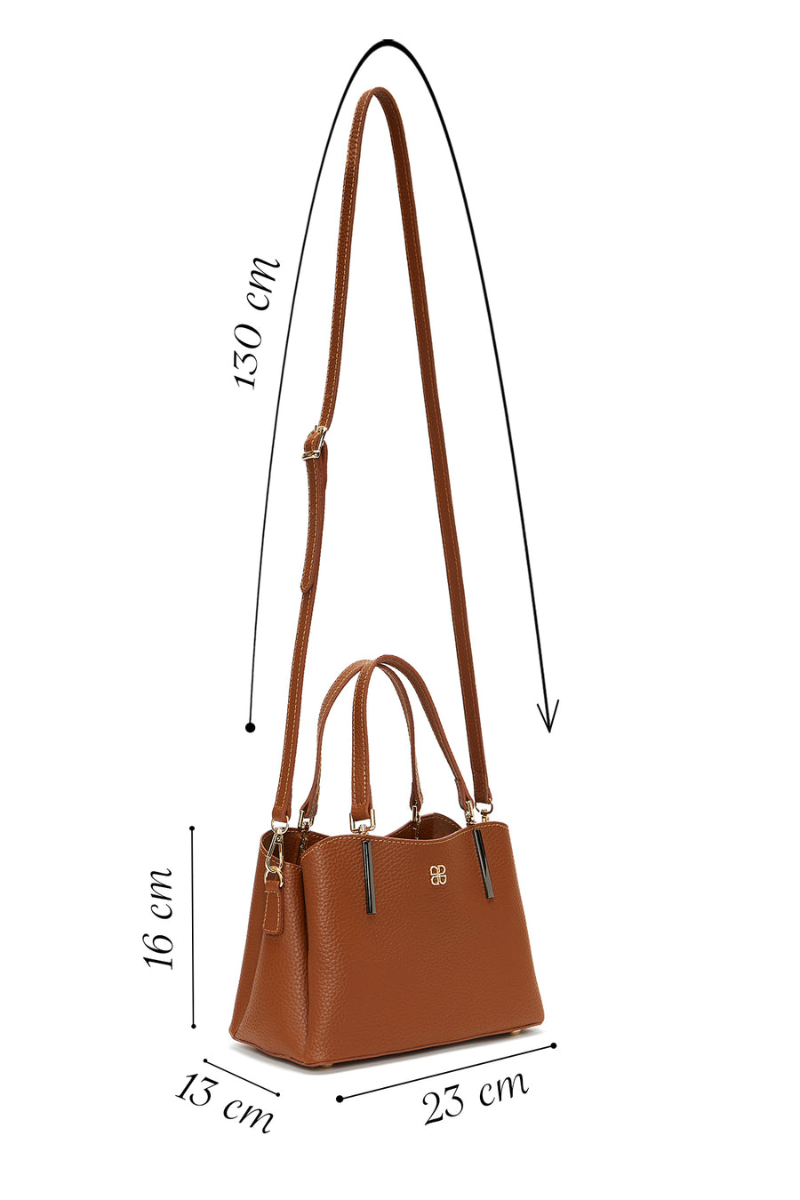 Women's Tan Long Strap Printed Mini Shoulder Bag