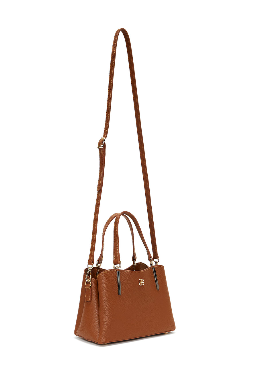Women's Tan Long Strap Printed Mini Shoulder Bag