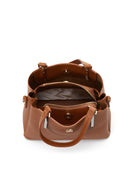 Women's Tan Long Strap Printed Mini Shoulder Bag | Derimod