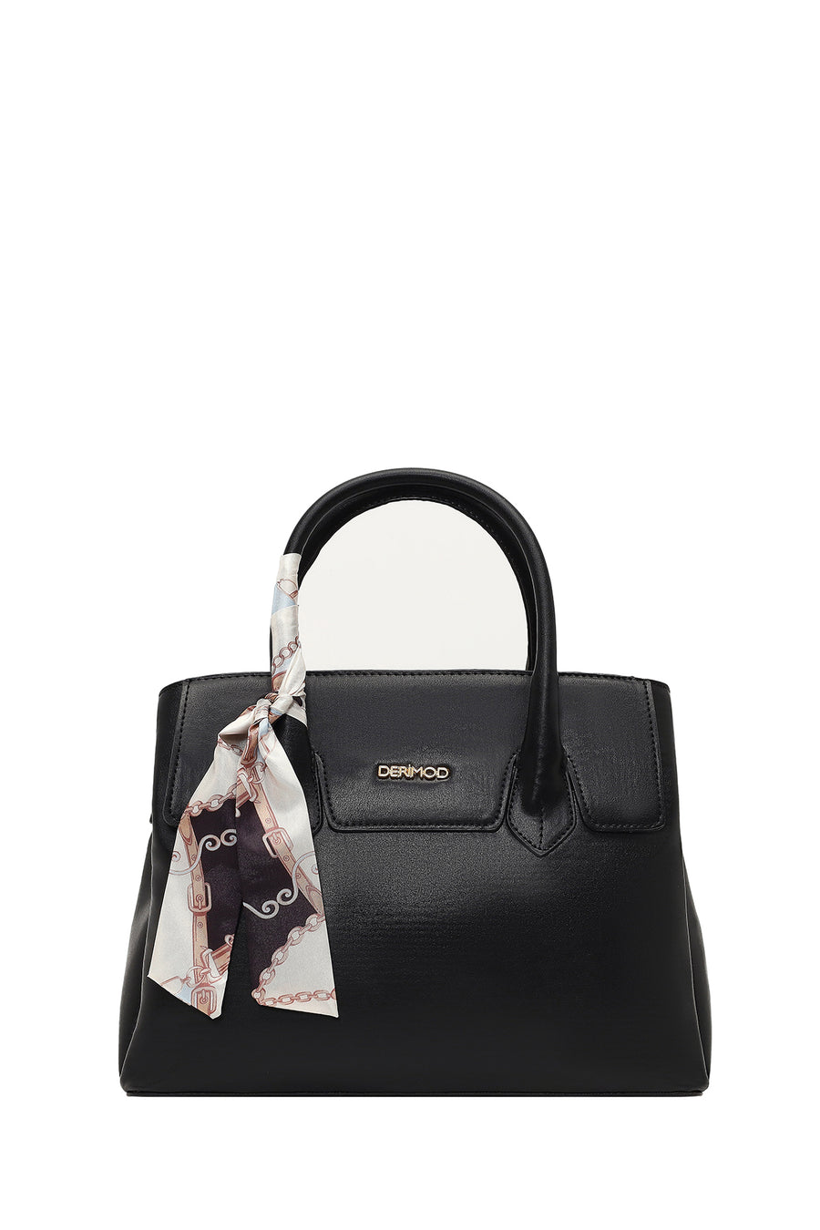 Women's Black Long Strapped Accessorized Shoulder Bag