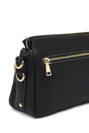 Women's Black Long Strapped Patterned Crossbody Bag | Derimod