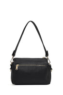 Women's Black Long Strapped Patterned Crossbody Bag | Derimod