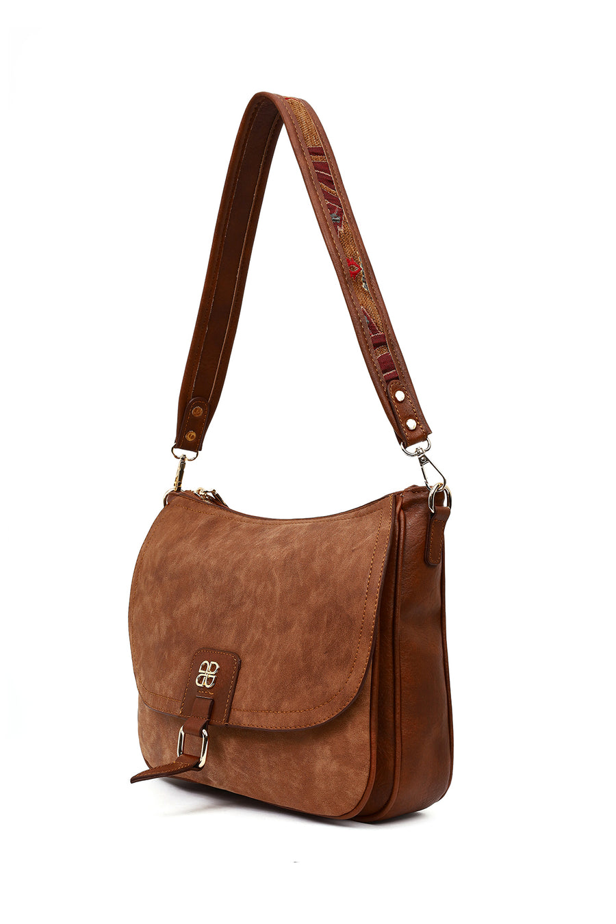 Women's Tan Long Strap Shoulder Bag