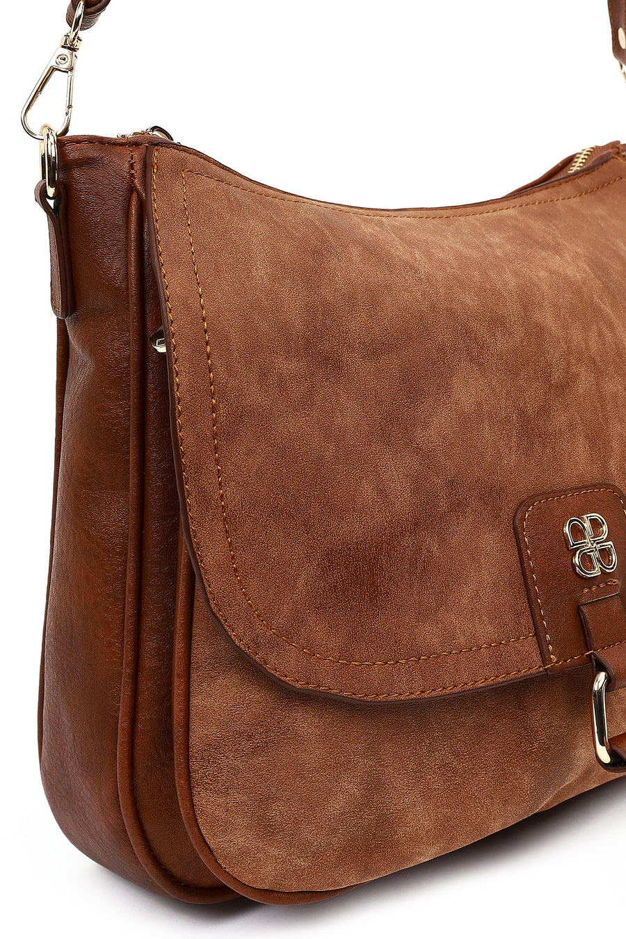 Women's Tan Long Strap Shoulder Bag