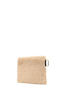 Women's Tan Long Strap Plush Clutch Bag | Derimod