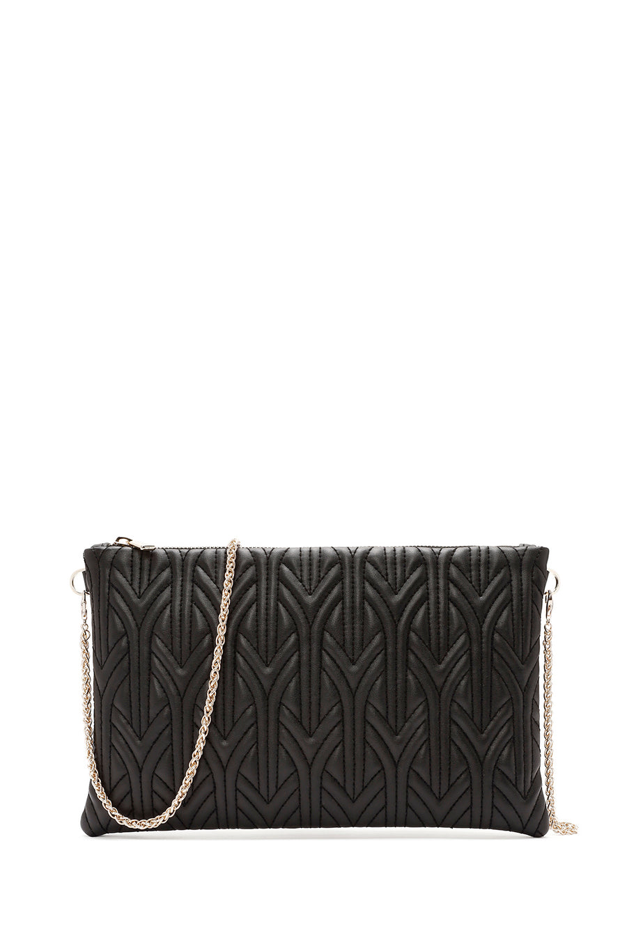 Women's Black Long Chain Strap Quilted Clutch Bag 25WBD2209KP | Derimod
