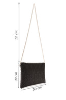 Women's Black Long Chain Strap Quilted Clutch Bag | Derimod