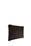 Women's Black Long Chain Strap Quilted Clutch Bag | Derimod