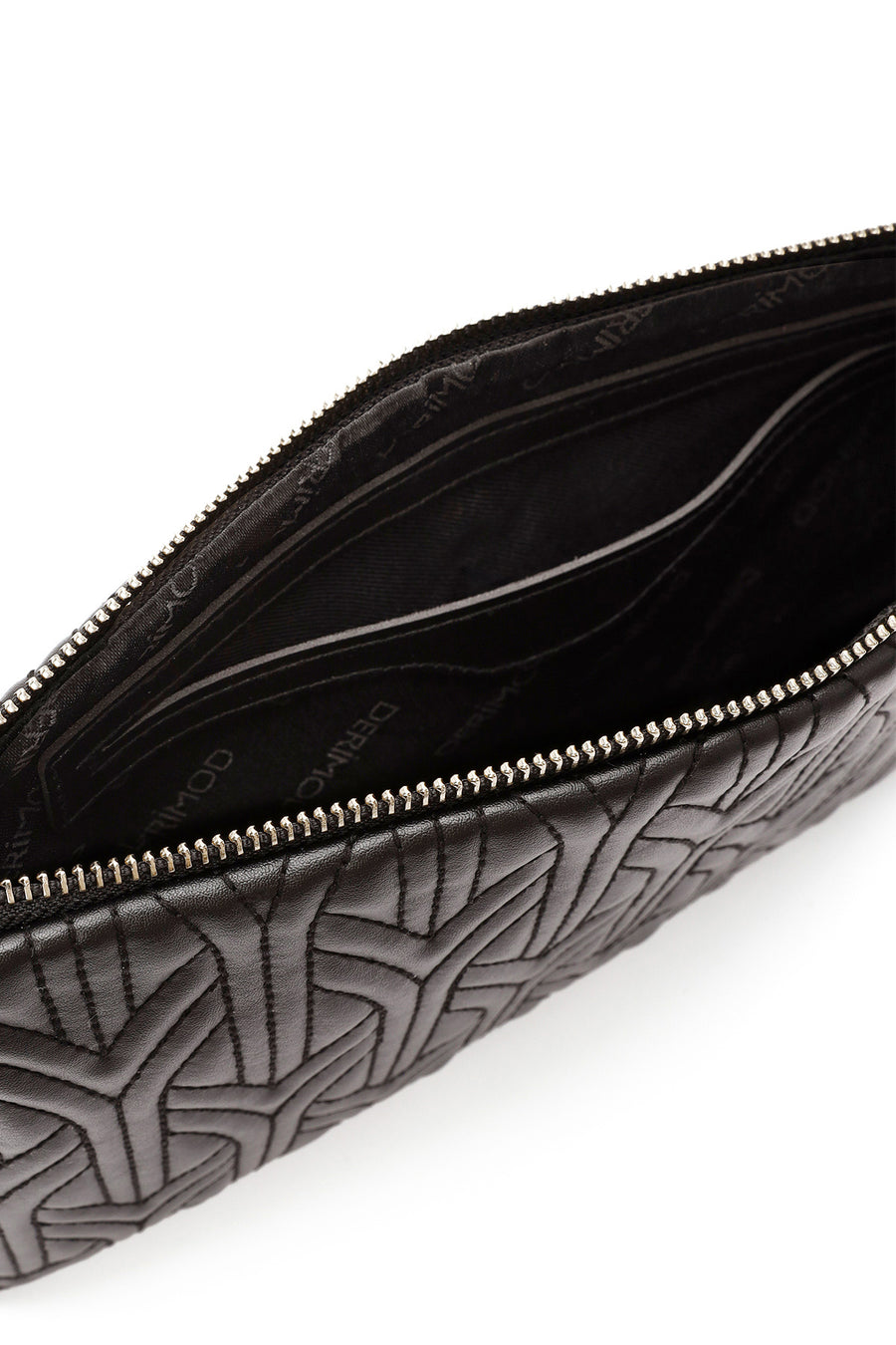 Women's Black Long Chain Strap Quilted Clutch Bag